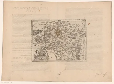 Kaart van het hertogdom Luxemburg