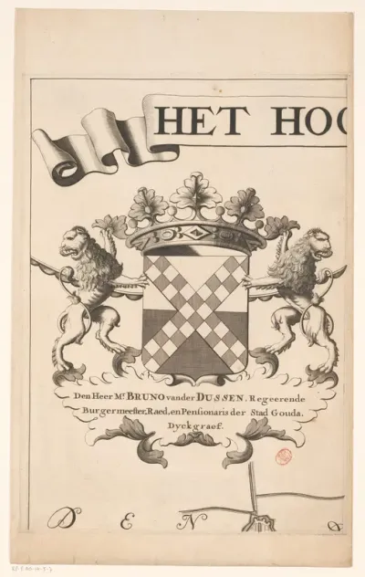 Kaart van het Hoogheemraadschap van de Krimpenerwaard (deel wapenrand)