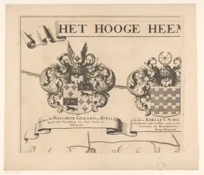 Kaart van het Hoogheemraadschap van de Krimpenerwaard (deel wapenrand)