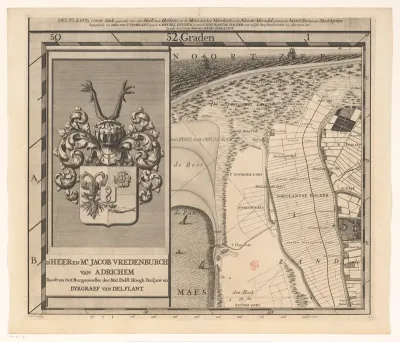 Kaart van het Hoogheemraadschap van Delfland (eerste deel)