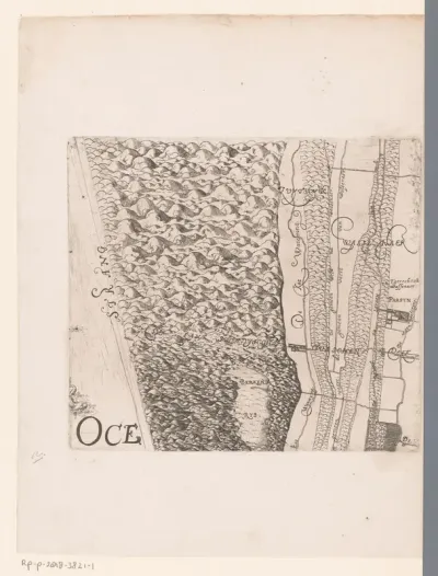 Kaart van het Hoogheemraadschap van Delfland, met Wassenaar en omgeving, deel linksboven