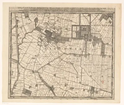 Kaart van het Hoogheemraadschap van Delfland (zevende deel)