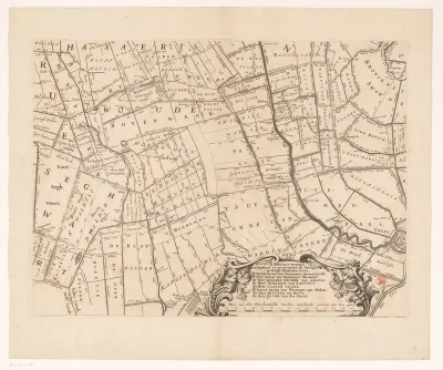 Kaart van het Hoogheemraadschap van Rijnland (veertiende deel)