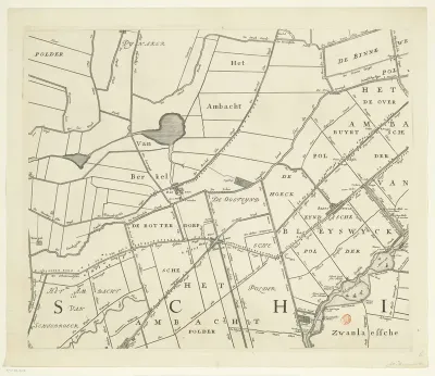Kaart van het Hoogheemraadschap van Schieland (vijfde deel)