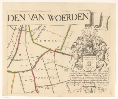 Kaart van het Hoogheemraadschap van Woerden (derde deel)