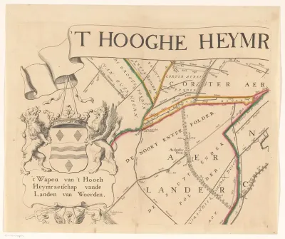 Kaart van het Hoogheemraadschap van Woerden (eerste deel)