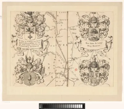 Kaart van het Hoogheemraadschap van Woerden (middelste deel)