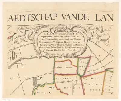 Kaart van het Hoogheemraadschap van Woerden (tweede deel)