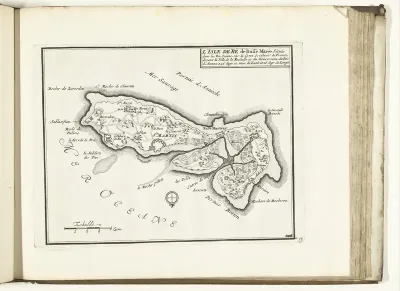 Kaart van het Ile de Ré, 1726
