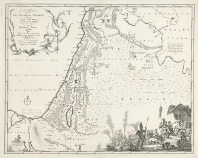Kaart van het Koninkrijk Israël