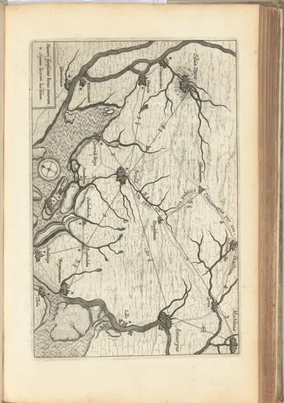 Kaart van het land rondom Breda, 1624-1625