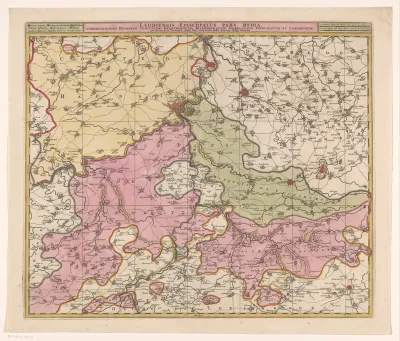 Kaart van het midden van het prinsbisdom Luik