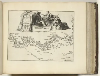 Kaart van het nieuwe kanaal van Pontgouin naar Versailles (deel I), ca. 1693-1696