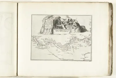 Kaart van het nieuwe kanaal van Pontgouin naar Versailles (deel I), ca. 1702