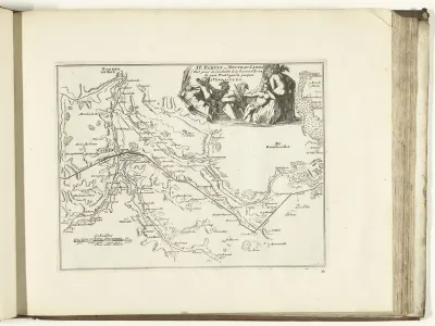 Kaart van het nieuwe kanaal van Pontgouin naar Versailles (deel II), 1726