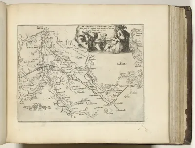 Kaart van het nieuwe kanaal van Pontgouin naar Versailles (deel II), ca. 1693-1696