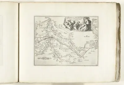 Kaart van het nieuwe kanaal van Pontgouin naar Versailles (deel II), ca. 1702