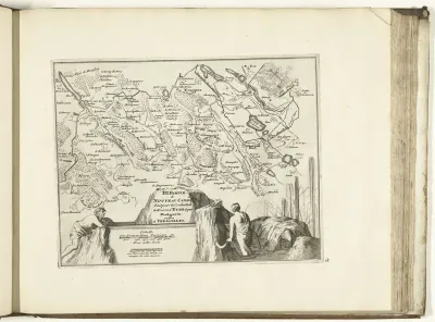 Kaart van het nieuwe kanaal van Pontgouin naar Versailles (deel III), 1726