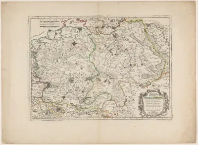 Kaart van het noordelijk deel van het hertogdom Brabant
