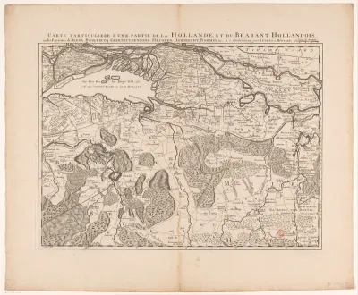 Kaart van het noordwestelijk deel van Brabant