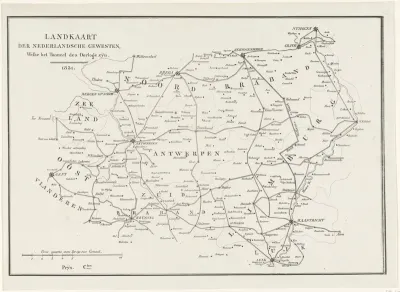 Kaart van het oorlogsterrein, 1831