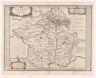 Kaart van het oude Gallië, 1627