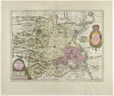 Kaart van het prinsdom Orange, 1627