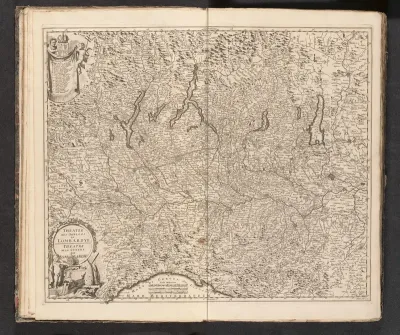 Kaart van het strijdtoneel in Lombardije, 1701-1713