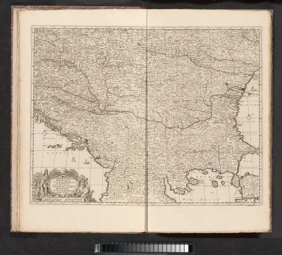 Kaart van het strijdtoneel tegen de Turken in Hongarije, ca. 1683-1695