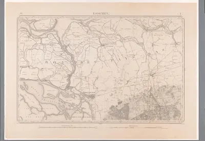 Kaart van het westelijk deel van Noord-Brabant