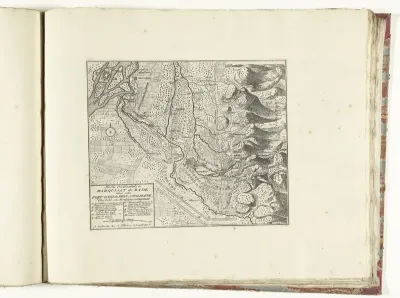 Kaart van het westen van markizaat Baden, ca. 1701-1713