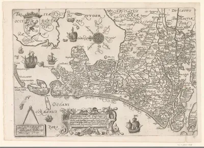 Kaart van Holland en Utrecht, 1589