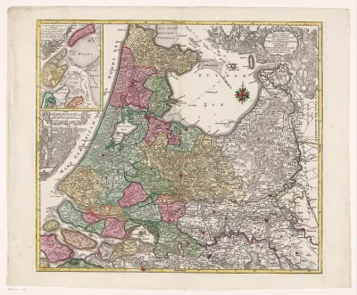 Kaart van Holland, Utrecht en een deel van Gelderland