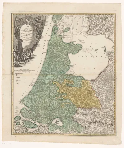 Kaart van Holland, Utrecht en een deel van Gelderland en Friesland