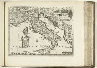 Kaart van Italië, 1726