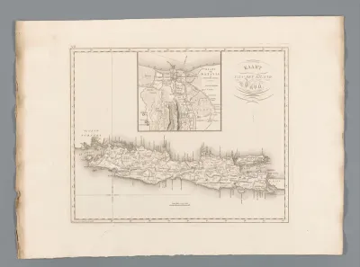 Kaart van Java met inzet van Jakarta