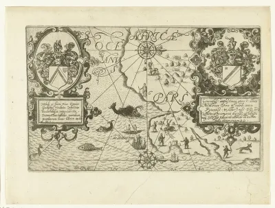 Kaart van Kaap de Goede Hoop en de Tafelbaai, 1601