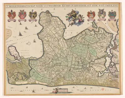 Kaart van Kennemerland en West-Friesland