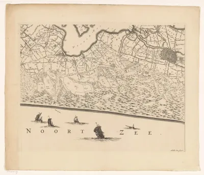 Kaart van Kennemerland en West-Friesland (zestiende deel)