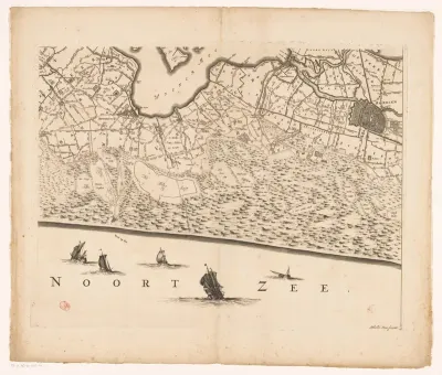 Kaart van Kennemerland en West-Friesland (zestiende deel)