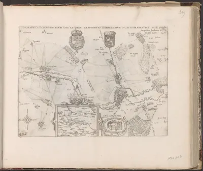 Kaart van Kerpen en Lommersum, 1587