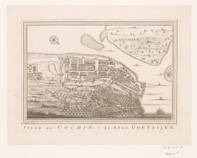 Kaart van Kochi en omgeving