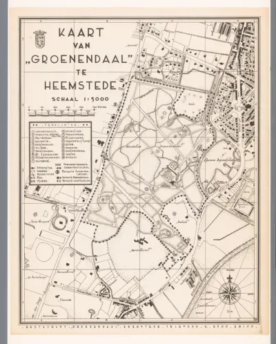 Kaart van Landgoed Groenendaal te Heemstede