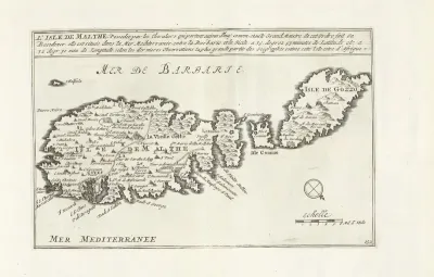 Kaart van Malta, ca. 1702
