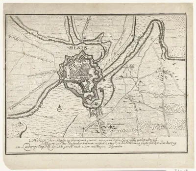 Kaart van Menen, 1706