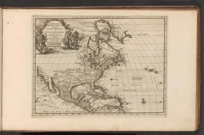 Kaart van Midden- en Noord-Amerika