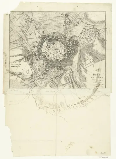 Kaart van Mons, 1709