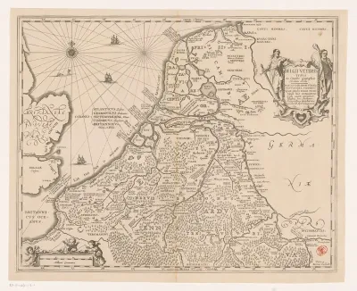 Kaart van Nederland in de Romeinse tijd