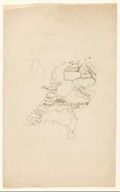 Kaart van Nederland met provincies