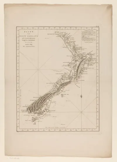 Kaart van Nieuw-Zeeland